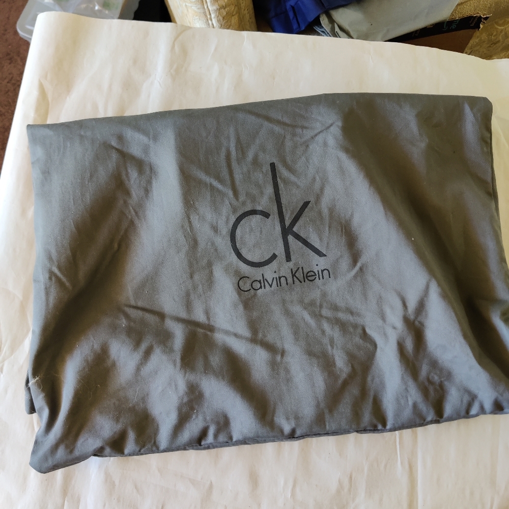 A large Calvin Klein soft leather bag